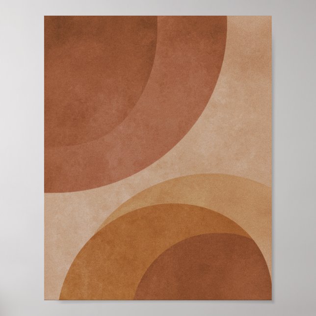 Terracotta Circles - Minimalist Geometric Poster (Vorne)