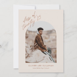 Terracotta Class of 2025 Arch Foto Abschluss Einladung