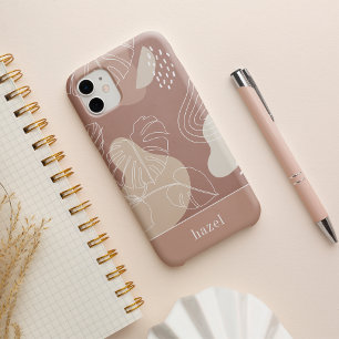 Terracotta Clay Boho Tropical Monstero Leaf iPhone 16 Hülle