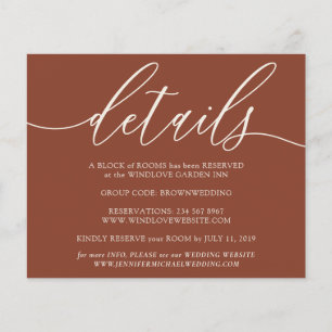 Terracotta Clean Details Einfaches Hochzeitbudget Flyer