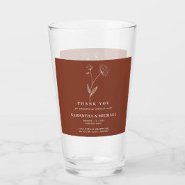 Terracotta Cotton Blume Modern Simple Wedding Glas