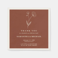 Terracotta Cotton Blume Moderne Hochzeit