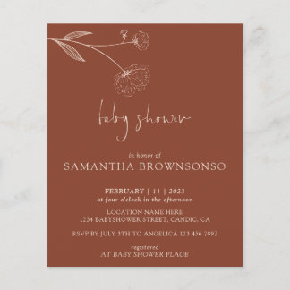 Terracotta Cotton Botanic Baby Show Budget Flyer