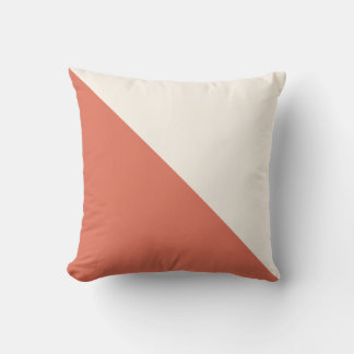 Terracotta & Cream Diagonal Throw Kissen