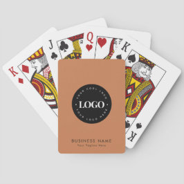 Terracotta Custom Business Company Logo und Text Spielkarten