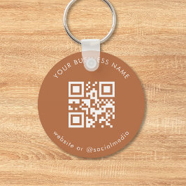 Terracotta Custom Business Qr Code Scan Schlüssela Schlüsselanhänger