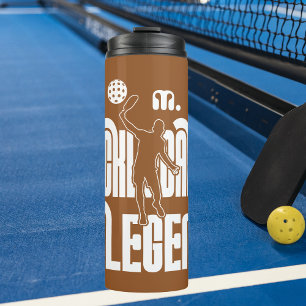 Terracotta Custom Monogram Pickleball Legende Thermosbecher
