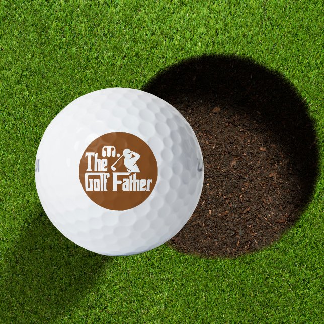 Terracotta Custom Monogram The Golf Vater Golfball (Von Creator hochgeladen)