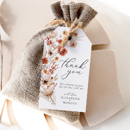 Terracotta Dahlia Wildblume Geschenkanhänger