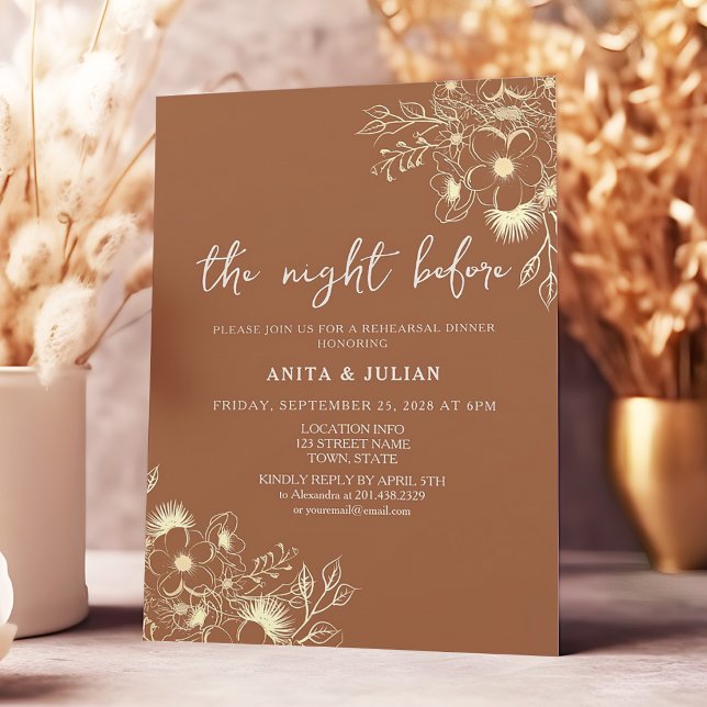 Terracotta Das Abendessen vor der Probe Einladung (Von Creator hochgeladen)