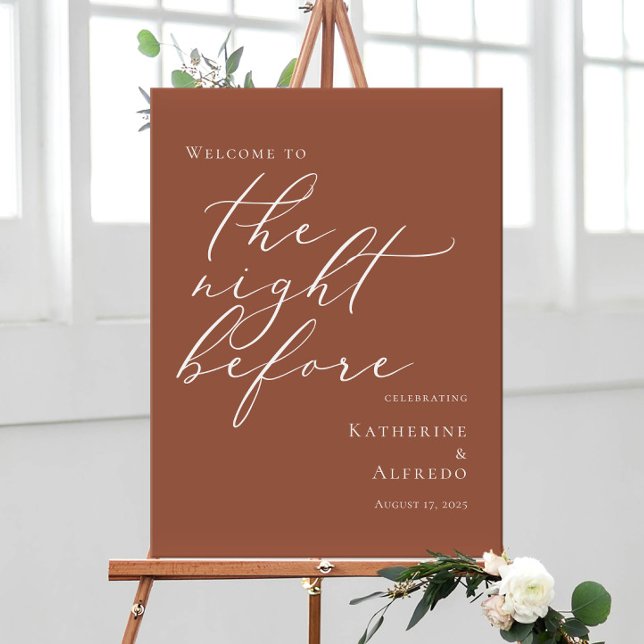 Terracotta Der Abend vor der Probe willkommen Poster (Von Creator hochgeladen)