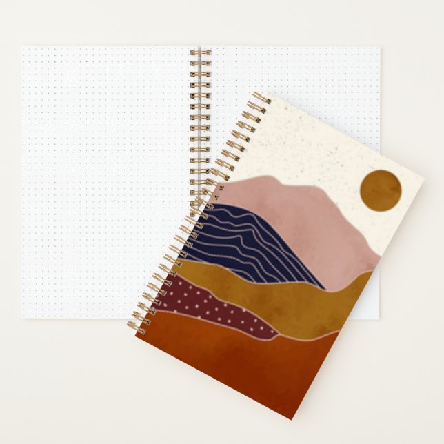 Terracotta Desert Sun | ABSTRAKT Notizbuch (Innen)