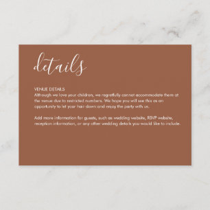 Terracotta Details Eintrittskarte Begleitkarte