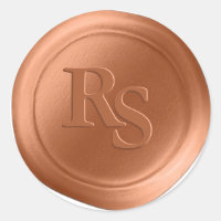 Terracotta Double Monogram Imitate Wachs Siegel St