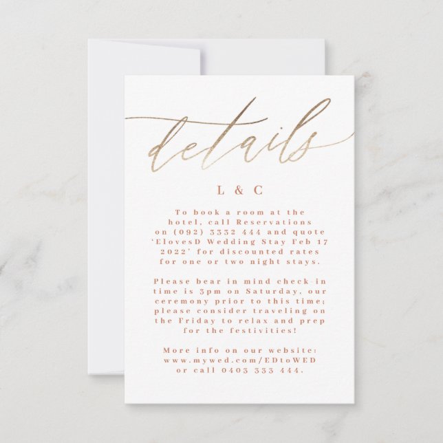 Terracotta Dusty Orange RSVP Karte (Vorderseite)