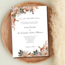 Terracotta Earth Tones Floral Botanische Hochzeit