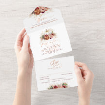 Terracotta Earthy Floral Pumpkins Hochzeit im Herb