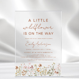 Terracotta Eine kleine Wildblume Kinderdusche Acryleinladungen