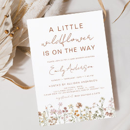 Terracotta Eine kleine Wildblume Kinderdusche Einladung