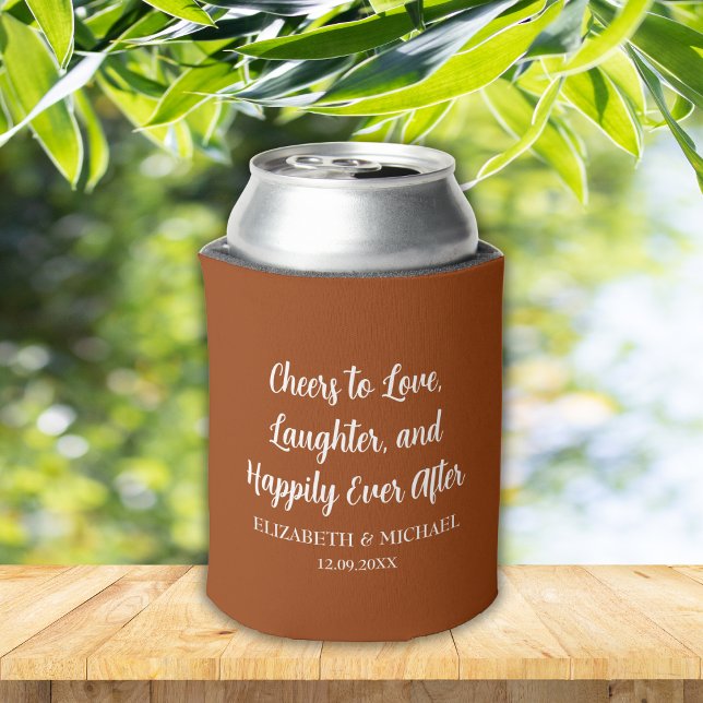 Terracotta Elegant Wedding Chef für Liebe Dosenkühler (Terracotta Elegant Wedding Cheers to Love Can Cooler)