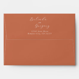 Terracotta Elegante Script 12x18 Wedding Einladung