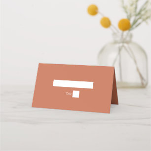 Terracotta Elegante Script Calligraphy Wedding Platzkarte