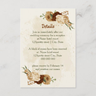 Terracotta-Erdton Blumenzwiebeldetails Begleitkarte