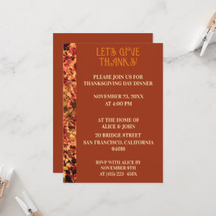 Terracotta Erntedank Dinner Herbstfest Einladung