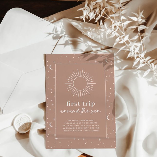 Terracotta Erster Rundgang durch die Sonne Einladu Einladung (Von Creator hochgeladen)