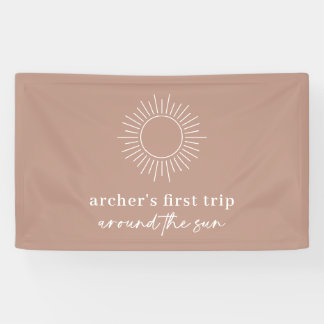 Terracotta Erster Rundgang durch die Sonne Willkom Banner