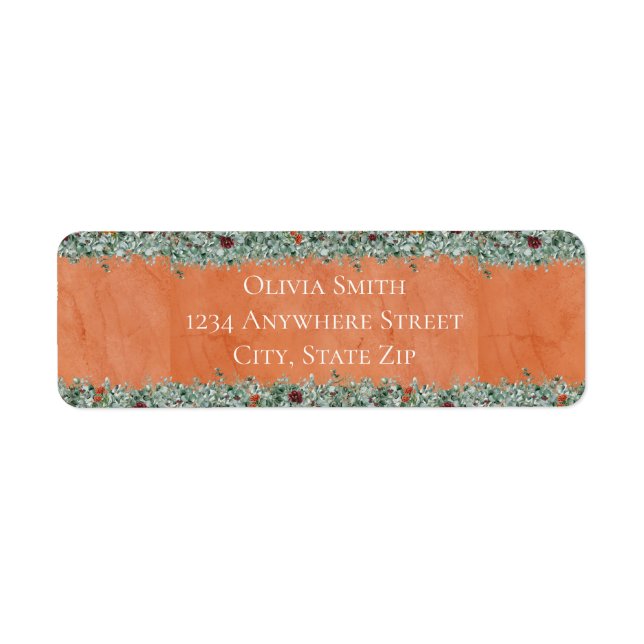 Terracotta Eucalyptus Burgundy Orange Floral (Vorne)