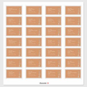 Terracotta Eucalyptus Deko Guest Address Label