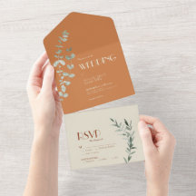 Terracotta Eucalyptus Deko Wedding