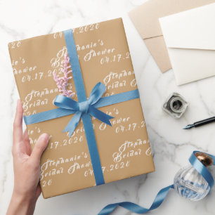 Terracotta Fall Modernes Brautparty Geschenkpapier