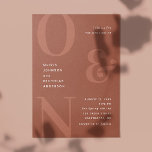 Terracotta fett gedruckte Typografie HochzeitQR-Co Einladung<br><div class="desc">Moderne Typografie Hochzeitseinladung und Details mit QR Code auf der Rückseite in den Tönen Terrakotta,  Maultier,  Töpferfarben. Geeignet für Herbst / Herbst Hochzeit Thema. Bitte kontaktieren Sie mich,  wenn Sie weitere Informationen benötigen.</div>
