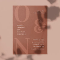 Terracotta fett gedruckte Typografie HochzeitQR-Co