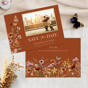 Terracotta Flat Save the Date Karte