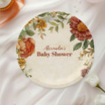 Terracotta Floral Baby in Bloom Baby Dusche Pappteller<br><div class="desc">Vervollständigen Sie Ihre Babydusche mit unserem Baby in Bloom Blush & Aquamarin Spring Floral Shower Paper Teller. Diese Teller sind mit feinen, blüten und aquamarinen Aquarellblumen gestaltet und sorgen für eine frische und raffinierte Touch. Diese Teller eignen sich ideal für eine Babydusche im Frühling oder im Garten, um die Schönheit...</div>