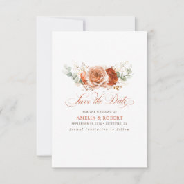 Terracotta Floral Boho Save the Date