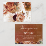 Terracotta Floral Boho Wedding Honeymoon Wish Begleitkarte<br><div class="desc">Terracotta Floral Wedding Honeymoon Fund oder Honeymoon Wish Card</div>