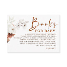 Terracotta Floral Book for Baby Shooter