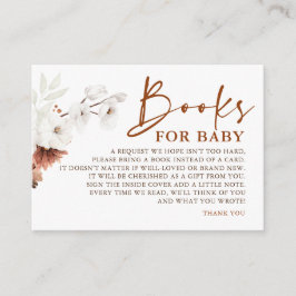 Terracotta Floral Book for Baby Shooter Begleitkarte