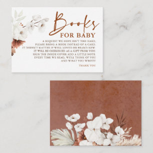 Terracotta Floral Book for Baby Shooter Begleitkarte