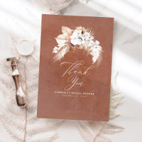 Terracotta Floral Elegant Klein Danke