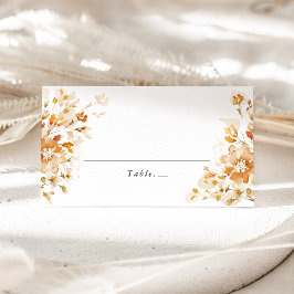 Terracotta Floral Elegant Wedding Place Card Platzkarte