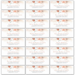 Terracotta Floral Individuelle Guest Address Label