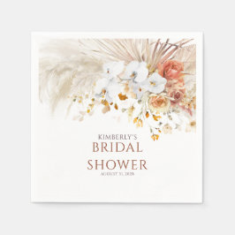 Terracotta Floral Pampes Gras jedes Ereignis Serviette