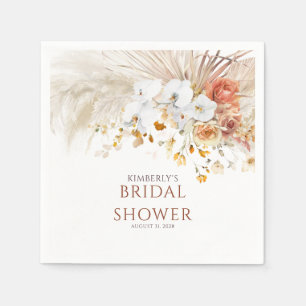 Terracotta Floral Pampes Gras jedes Ereignis Serviette