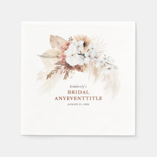 Terracotta Floral Pampes Gras jedes Ereignis Serviette