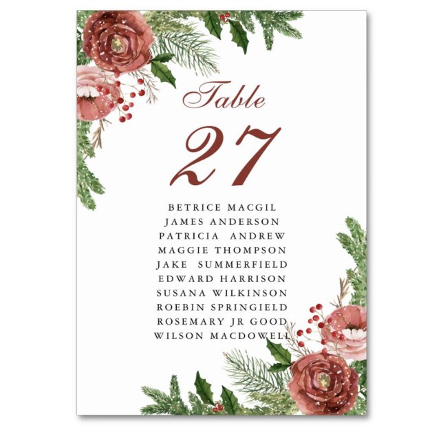 Terracotta Floral Ping Bough Wedname Guest Name Tischnummer (Von Creator hochgeladen)